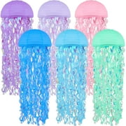 Jellyfish Paper Lanterns 6 Pacs 10 Inch Under The Sea Party Decorations Mermaid Party Baby Shower Blue Hanging Jelly Fish for Ocean Spongebob Birthday Decorations (Multicolor Blue)