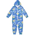 thumbnail image 1 of Jellyfish Plumeria Wave Pattern One Piece Pajamas Soft Jumpsuit Cozy Sleep and Play Romper Zipper and Pockets 4T, 1 of 8