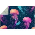 thumbnail image 1 of Jellyfish Polyester Right-Angle Floor Mat - Kitchen Rug for Home & Office Use - Durable & Easy to Clean Indoor Carpet Runner Mats, 1 of 6