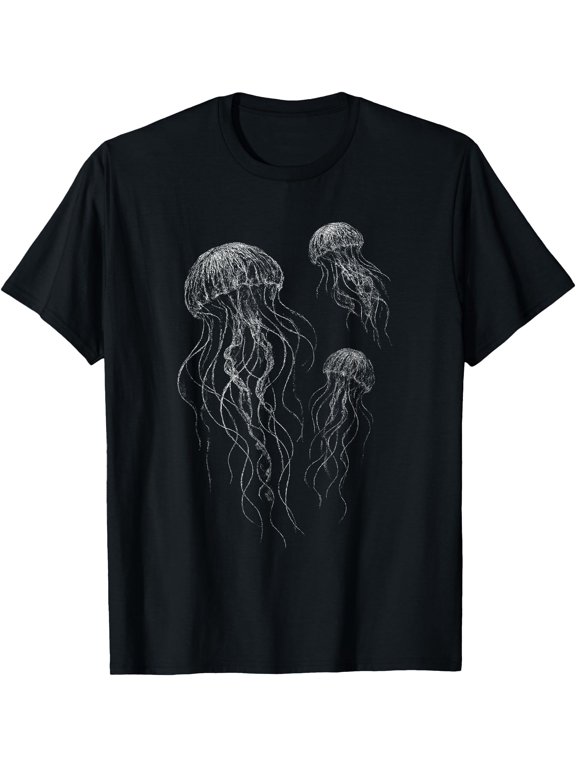 Jellyfish Sea Grunge Art Alternative Goth Gothic Aesthetic T-Shirt, Vintage Birthday Gift