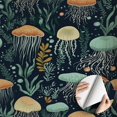 thumbnail image 1 of Jellyfish Sea Life Wallpaper Boho Ocean Theme Peel and Stick Wallpaper Waterproof Wall Decoration for Bathroom Bedroom Living Room Kitchen Cabinet Rental Property 17.7 * 118 in, 1 of 8