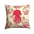 thumbnail image 1 of Jellyfish Shabby Chic Yellow Roses Fabric Decorative Pillow, 1 of 4