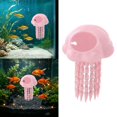 thumbnail image 1 of Jellyfish Shape Aquarium Cave Hideout with Feeder, 1Pc Betta Fish Shelter Ornament with 3Pcs Suction Cups, Fish Tank Accessories, Floating Fish Tank Decorations for Shrimp Small Fish Fry, 1 of 5