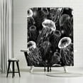 thumbnail image 1 of Jellyfish Shower Curtain Black and White Ocean Bathroom Decor Shower Curtains Fabric Polyester Waterproof with Plastic Hook 72" X 72", 1 of 6
