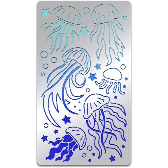 Jellyfish Star Stencil Sea Animal Templates Ocean Creatures Stainless Steel Stencil