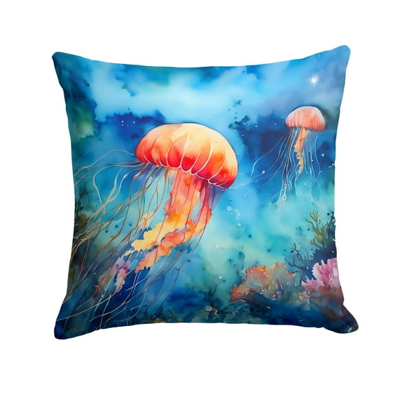 Jellyfish Throw Pillow 14 in x 14 in