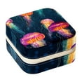 thumbnail image 1 of Jellyfish Travel Portable Square Jewelry Display and Decorative Box with Bracelet Holder - Ideal for Rings, Earrings, Necklaces, Bracelets, and More - Suitable for Girls and Women, 1 of 6