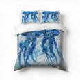 thumbnail image 1 of Jellyfish Watercolor Bedding Set 3 Pcs Soft Microfiber Quilt Cover For Bedroom Decor, Comforter Cover With 2 Pillowcase, 1 of 5