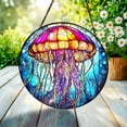 thumbnail image 1 of Jellyfish Window Hanging Glass, Stained Glass Car Decoration, Gift for Dad or Mom, Handmade Sun Catcher, Ocean-Themed Home Decor, Animal Lover Gift Idea, Christmas or Birthday Present, 1 of 5
