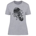 thumbnail image 1 of Jellyfish Zentangle Tattoo T-Shirt Women -Image by Shutterstock, Female Small, 1 of 2