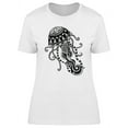 thumbnail image 1 of Jellyfish Zentangle Tattoo T-Shirt Women -Image by Shutterstock, Female XX-Large, 1 of 2