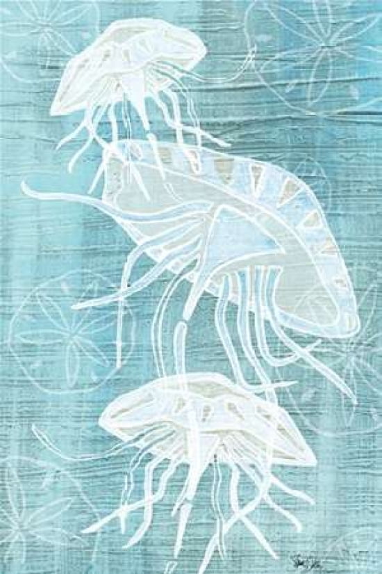Jellyfish and Sanddollars II Canvas Art - Shanni Welsh (24 x 36)