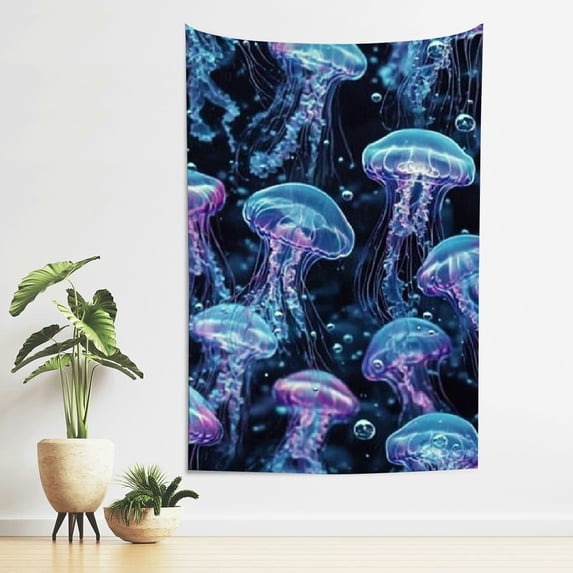 Jellyfish water bubbles for Bedroom Living Room Dorm, 100% Polyester Tapestry and wall decoration, wall art Tapestry for decorative wall hanging, decorative bedroom, living room decoration