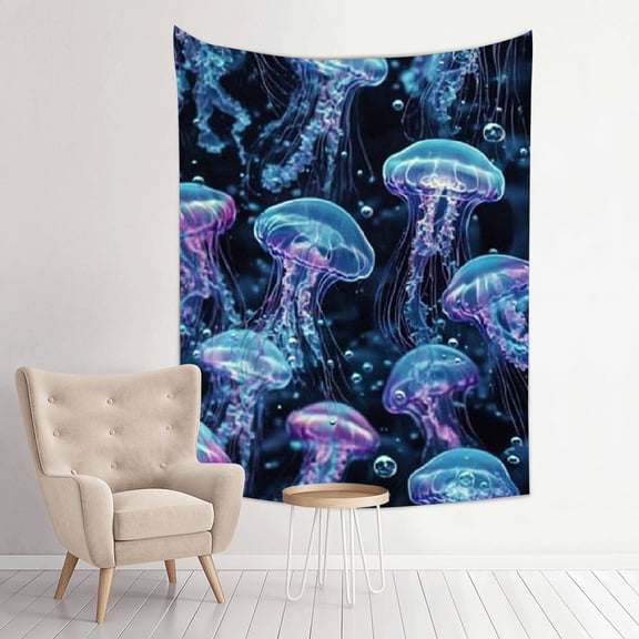 Jellyfish water bubbles for Bedroom Living Room Dorm, 100% Polyester Tapestry and wall decoration, wall art Tapestry for decorative wall hanging, decorative bedroom, living room decoration