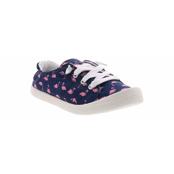 Jellypop Dallas Flamingo Canvas Shoe Blue in Size 9