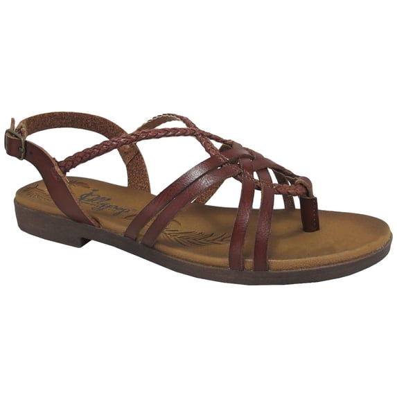 Jellypop Womens Jordanne Sandals 8 Cognac