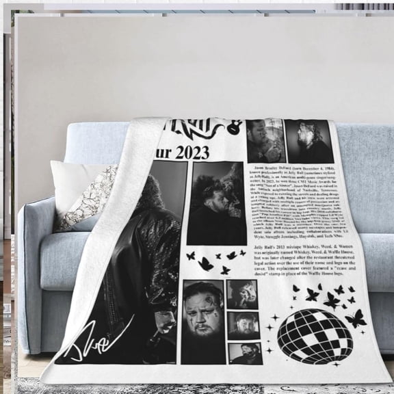 Jellys Music Rolls Blanket Flannel Fleece Blanket Ultra Soft Lightweight Throw Blanket for Bed Couch Living Room 50"x40"