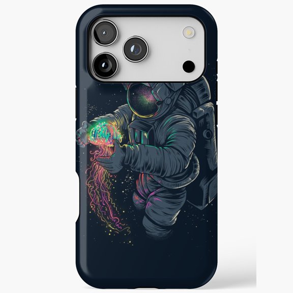Jellyspace Astronaut Jellyfish Cosmic Neon Outer Space Case for iPhone 11 12 13 14 15 16 17 Pro Max