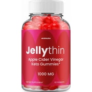 Jellythin ACV Gummies Supplement   Jelly Thin Gummy Advanced Formula Apple Cider Vinegar Maximum Strength 1000MG, 1 Pack, 60 Gummies