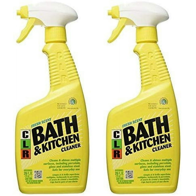 Jelmar CLR Bath and Kitchen Cleaner, 26oz 2pk, Fresh Scent, Lime