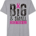 thumbnail image 1 of Jem Collective Mens Big & Small Breast Cancer Graphic Slogan T-Shirt, 1 of 2