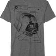 thumbnail image 1 of Jem Mens Darth Vader Blueprint Graphic T-Shirt, Grey, Small, 1 of 1