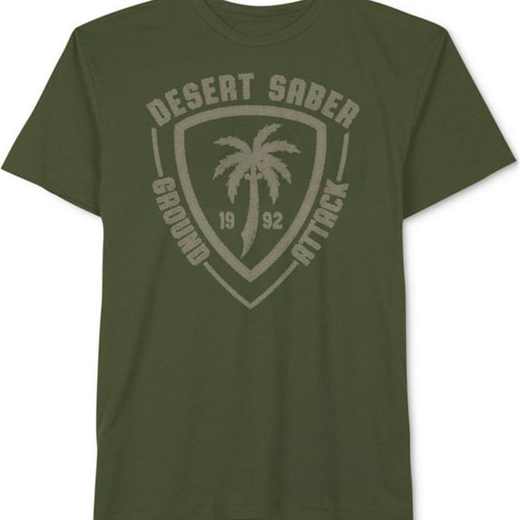 Jem Mens Desert Saber Graphic T-Shirt, Green, Medium