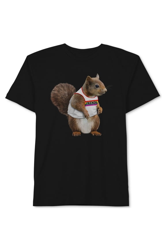 Mens Friends Graphic T-Shirt, Black, Small