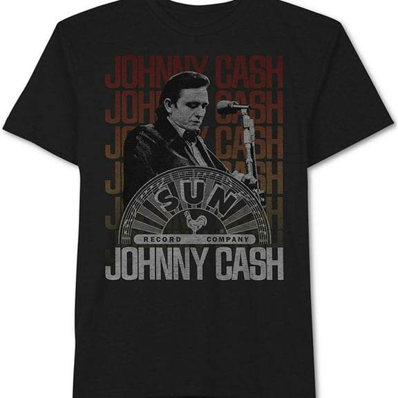 Jem Mens Johnny On Stage Graphic T-Shirt, Black, Small