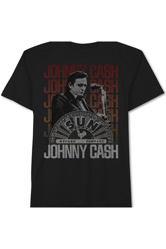 Mens Johnny On Stage Graphic T-Shirt, Black, Small