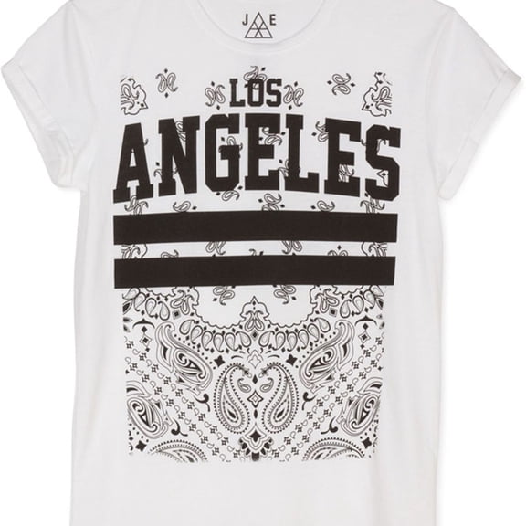 Jem Mens LA Roll Sleeve Graphic T-Shirt, White, XX-Large