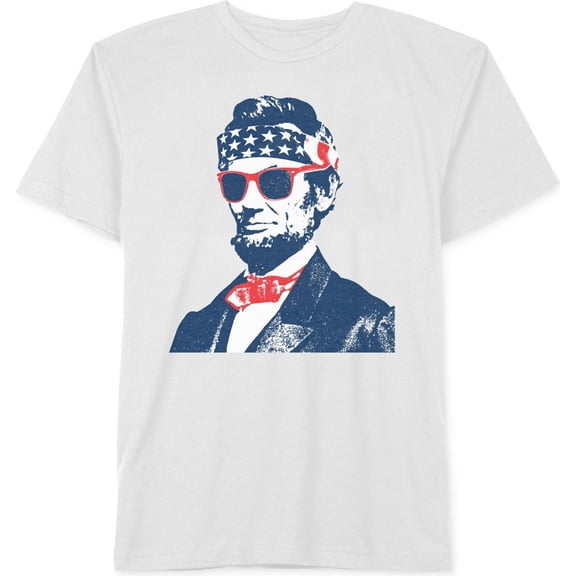 Jem Mens Lincoln USA Graphic T-Shirt, White, XX-Large