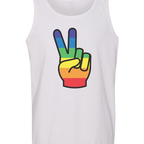 Jem Mens Peace Tank Top, White, Medium
