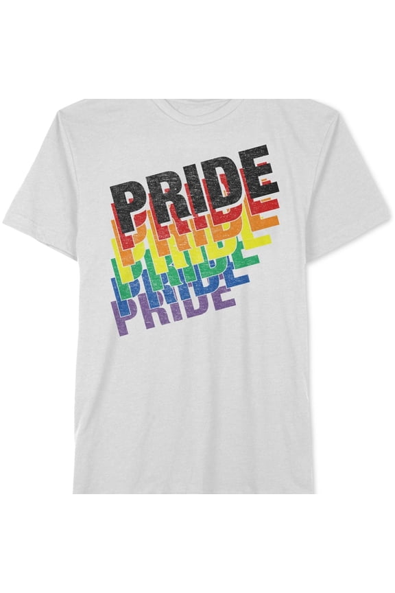 Mens Pride Graphic T-Shirt, White, X-Large