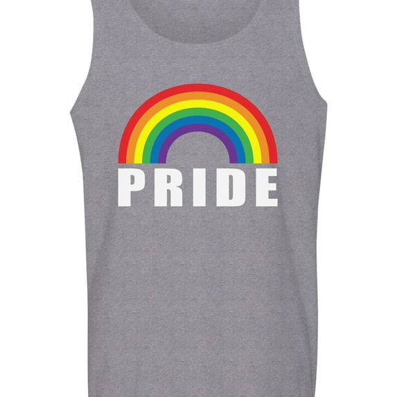 Jem Mens Pride Rainbow Tank Top, Grey, Large
