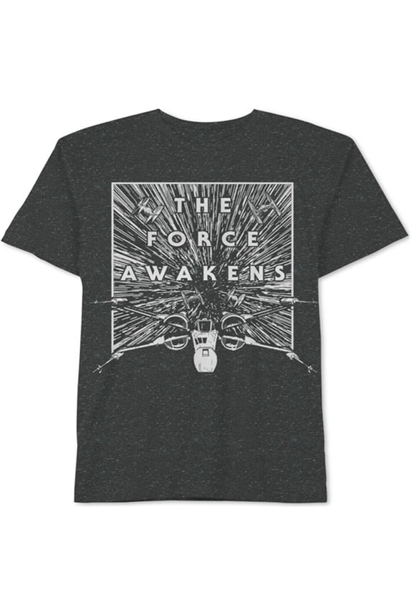 Mens X-Wing The Force Awakens Graphic T-Shirt, Black, Medium