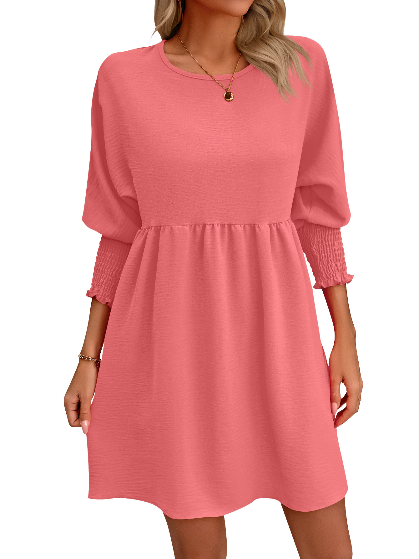 JemilyShe Womens Summer Tunic Dress Casual Loose Short Sleeve Crew Neck Flowy Swing Mini Shift Dresses 2024 Walmart