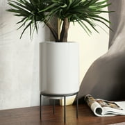 ASPIRE HOME ACCENTS Jemina Mid Century Ceramic Planter - White