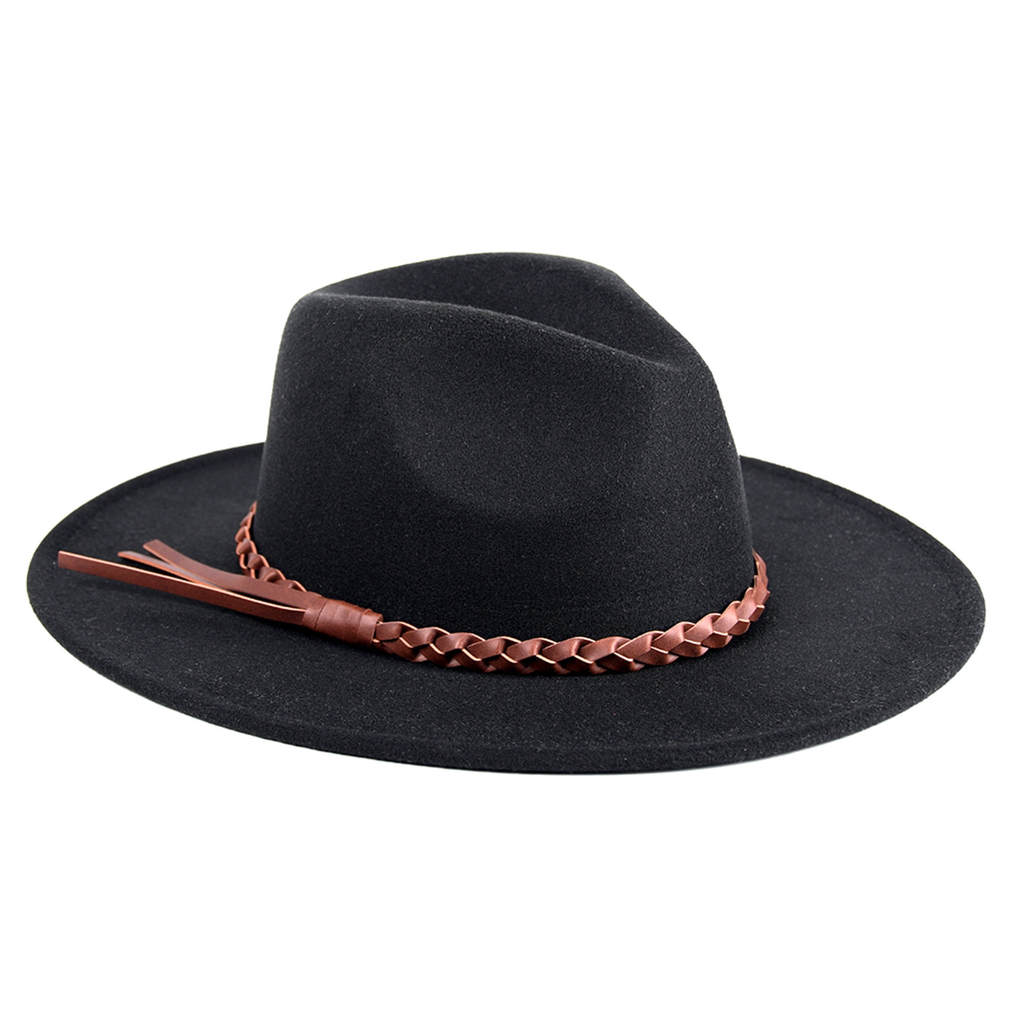 Jen & Co Debbie Braided Trim Wide Brim Fedora - Walmart.com display picture 1