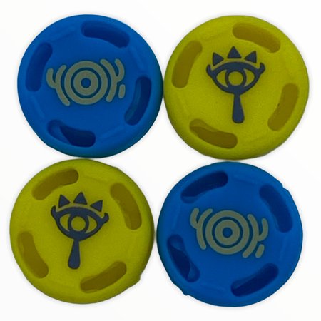 JenDore Blue & Yellow Eyes 4Pcs Silicone Thumb Grip Caps for Nintendo Switch