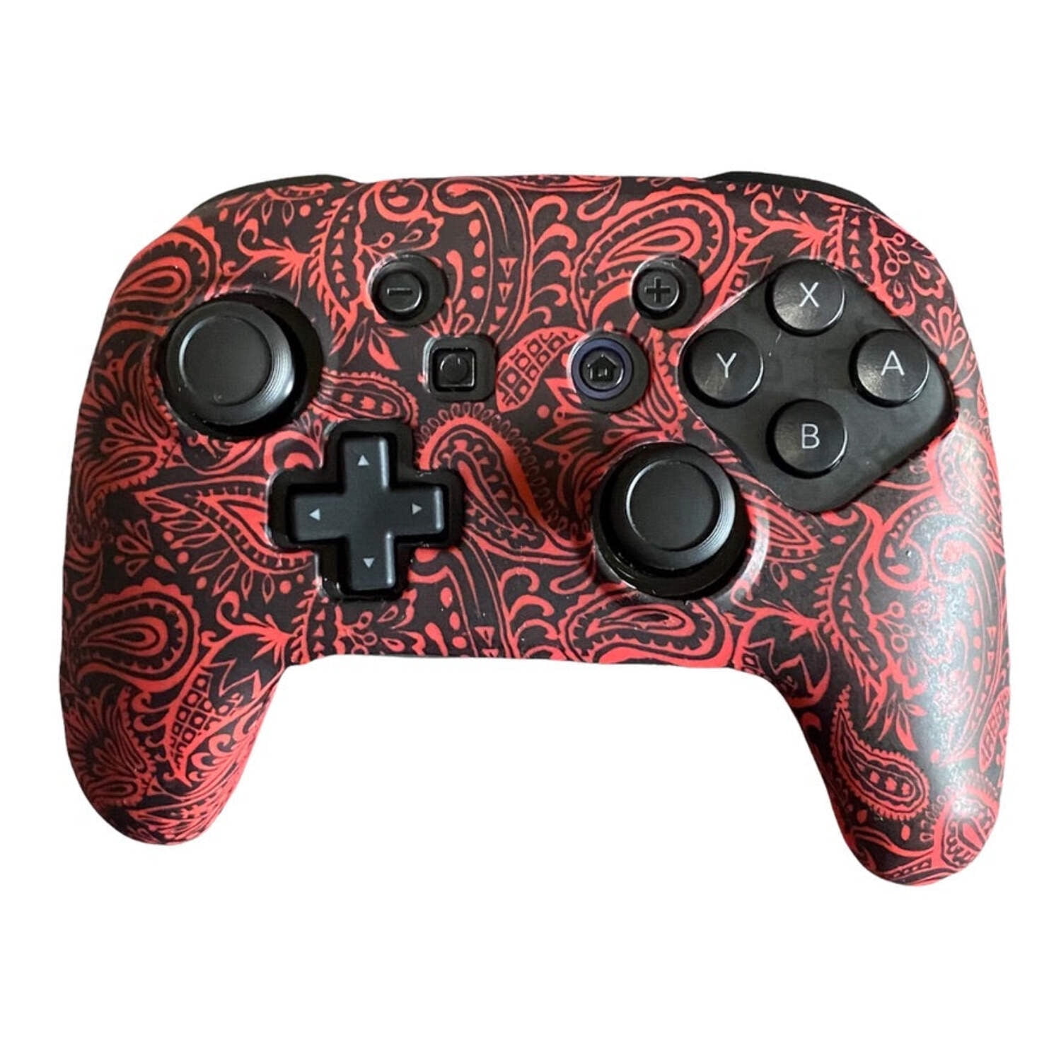 JenDore Nintendo Switch Pro Controller Red & Black Camo Silicone Cover ...