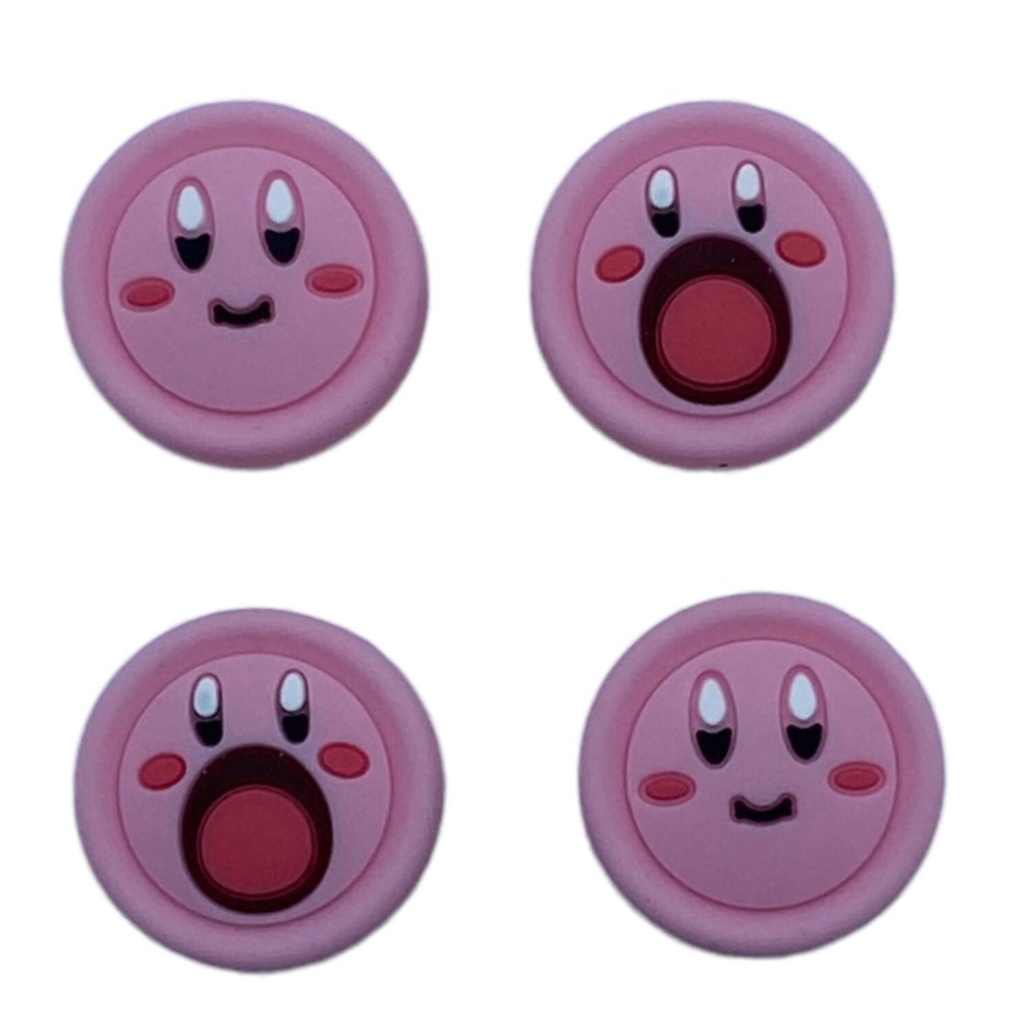 JenDore Pink Anime Cartoon Gaming Face Kirb 4Pcs Silicone Thumb Grip ...