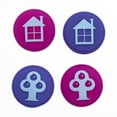 thumbnail image 1 of JenDore Pink & Purple 4Pcs Tree House Silicone Thumb Grip Caps for Nintendo Switch, 1 of 1
