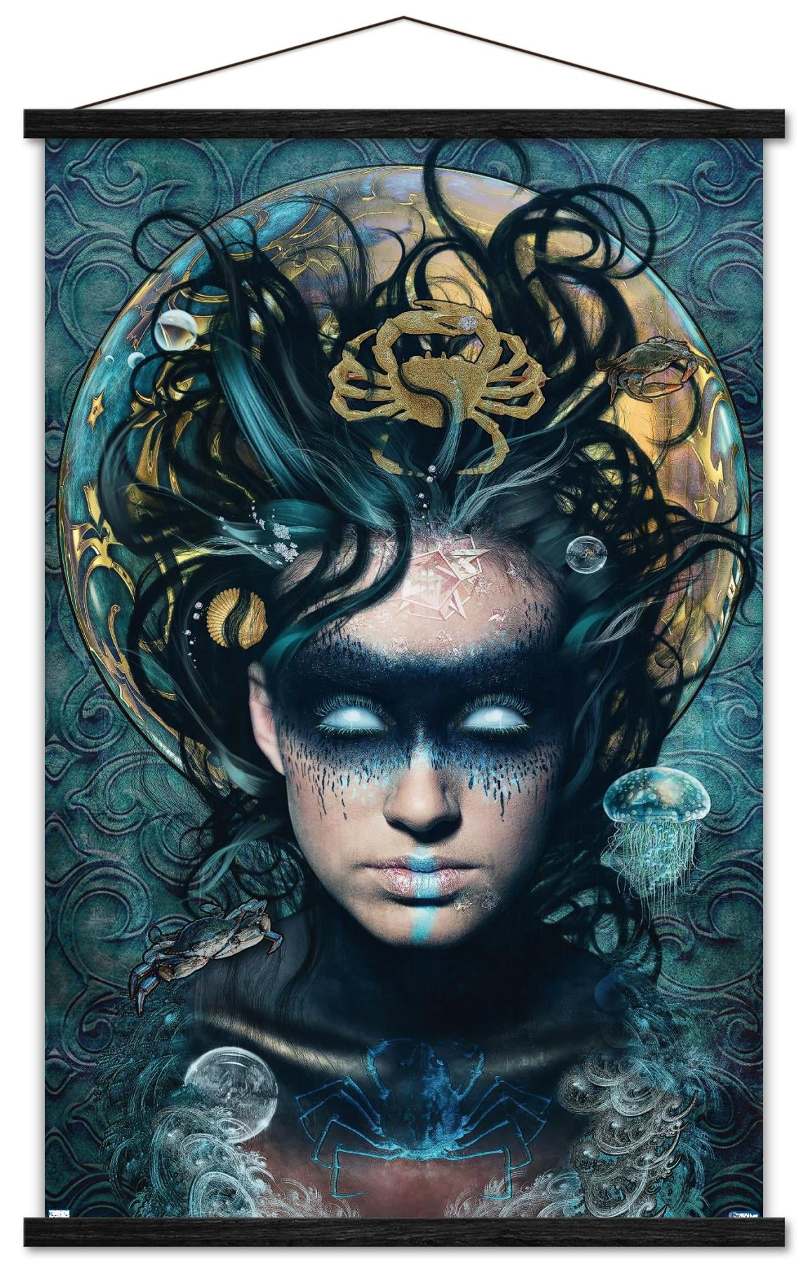 Jena DellaGrottaglia: Cosmic Zodiac - Cancer Wall Poster with Magnetic Frame, 22.375" x 34"