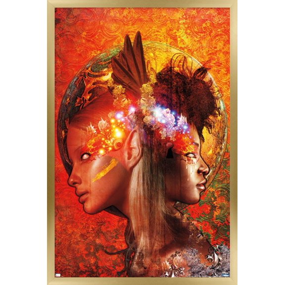 Jena DellaGrottaglia: Cosmic Zodiac - Gemini Wall Poster, 14.725" x 22.375" Framed