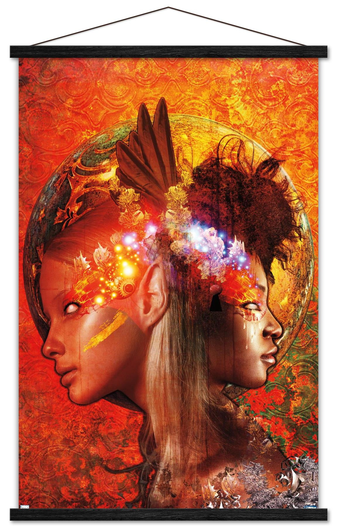 Jena DellaGrottaglia: Cosmic Zodiac - Gemini Wall Poster with Magnetic Frame, 22.375" x 34"