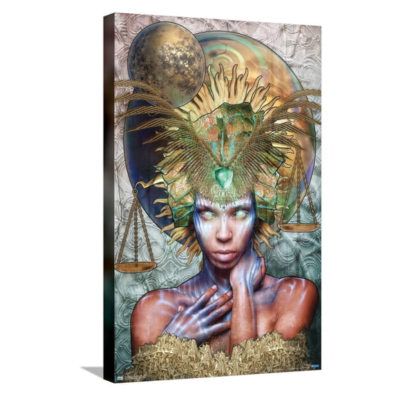 Jena DellaGrottaglia: Cosmic Zodiac - Libra Canvas Wall Poster, 14.725" x 22.375"