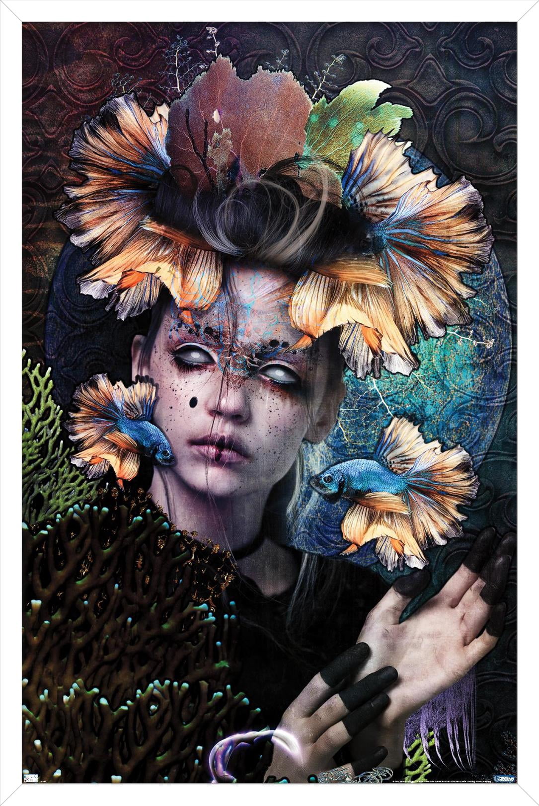 Jena DellaGrottaglia: Cosmic Zodiac - Pisces Wall Poster, 14.725" x 22.375" Framed