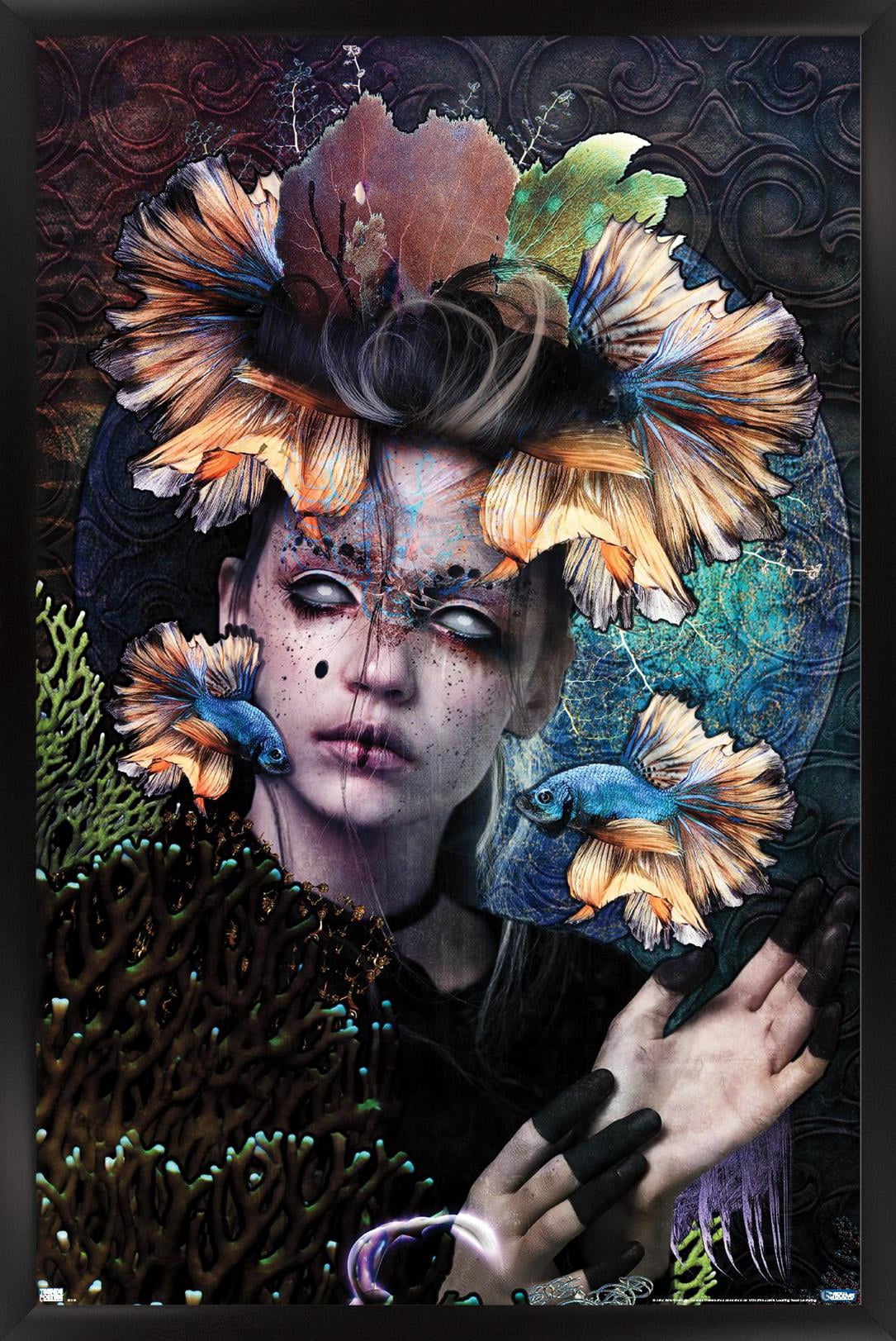 Jena DellaGrottaglia: Cosmic Zodiac - Pisces Wall Poster, 22.375" x 34" Framed