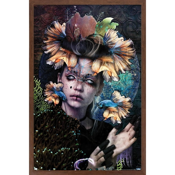 Jena DellaGrottaglia: Cosmic Zodiac - Pisces Wall Poster, 22.375" x 34" Framed